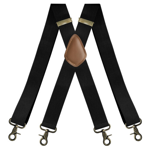 Elastické traky s prekríženým chrbtom Black