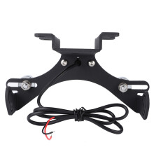 Support de plaque d'immatriculation arrière réglable en angle pour moto, avec support de plaque d'immatriculation universel et support de