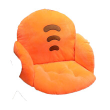 Almofada de pelúcia com design adorável, ideal para o inverno, com base antiderrapante e suporte lombar macio em algodão PP para adultos e