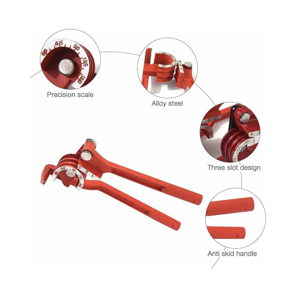 Professional Plumbing Tools, Aluminum Alloy 180 Degree Pipe Tube Bender, Ergonomic Design For Smooth 180 Degree Bend, Versatile Applications In Hvac 9128293315708