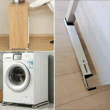 Rodízios ajustáveis para móveis e eletrodomésticos, rodízios reforçados para geladeira, lavadora e secadora, base para movimentação, cinza,