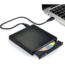 External CD DVD Drive, Backwards Compatible with USB2.0 Intelligent Technology Shockproof Low Noise Multifunctional and Practical, Plug & Play No Driv