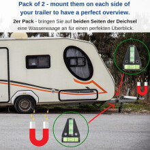 T-vormige magnetische waterpasjes voor campers, extra duurzaam ontwerp met onbreekbare flessen voor nauwkeurige waterpasstelling aan de buitenkant.