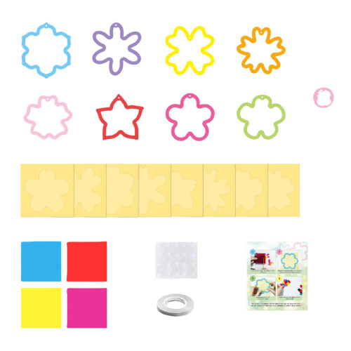 Kits faits main colorés de métier de papier avec le-fleurs