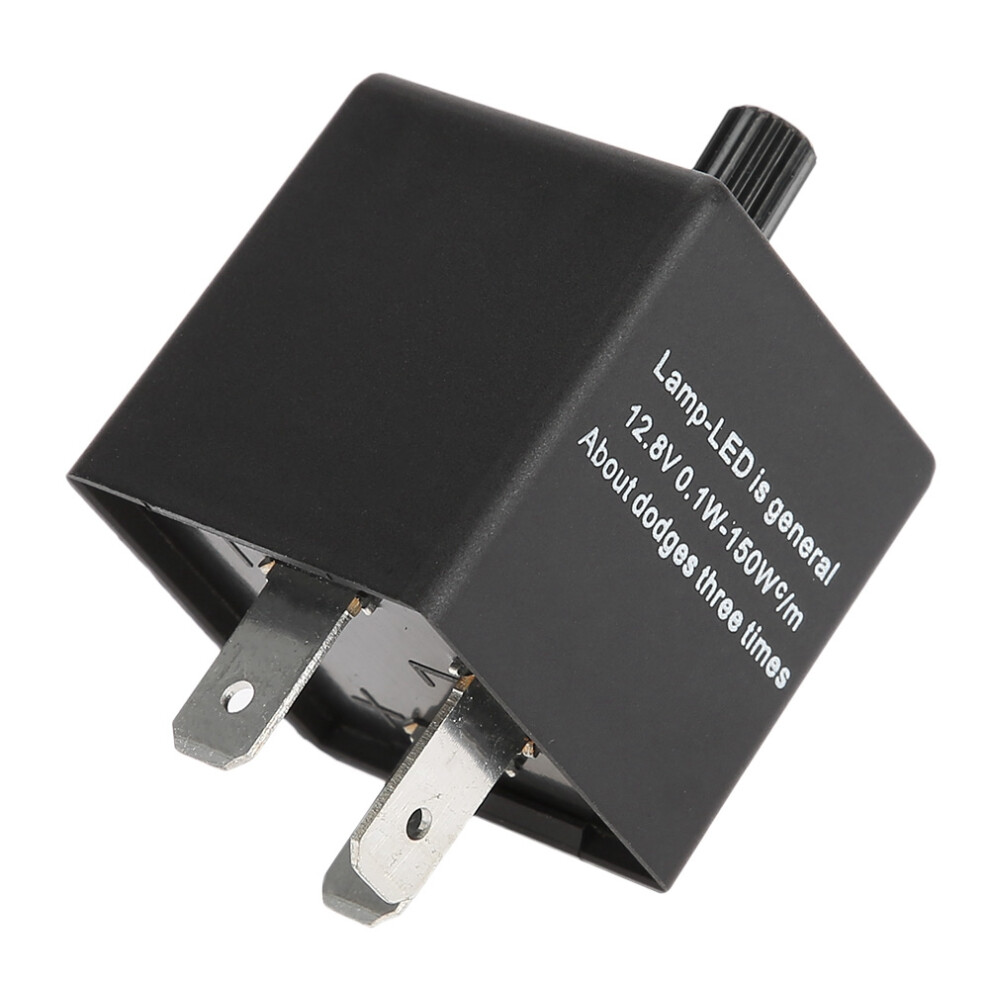 Speed Adjustable Function Eliminate Splice Tap Wire Modification 3 Pin Adjustable Flasher Relay Heat Free Flasher Compatible With Various Vehicles 9190834038407