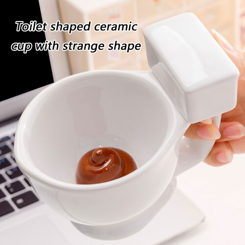 Bathroom Theme Ceramic Drinking Mug with Comfortable-toilet cup 2