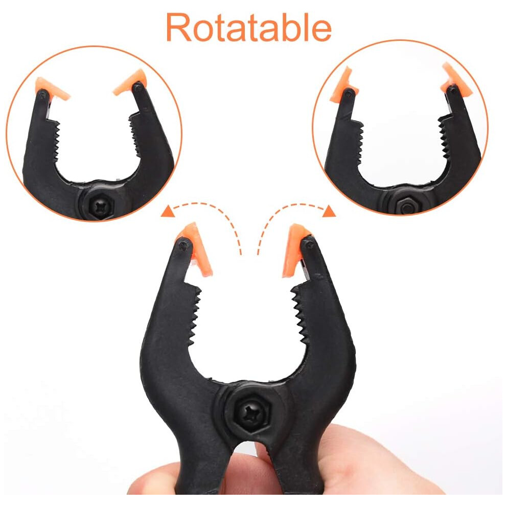 Heavy-Duty Spring Clamps For Woodworking, Flexible Jaw Pad & Protective End Cap Ensure Secure Hold On Varied Surfaces, Perfect For Canvas, Diy 9128293316484