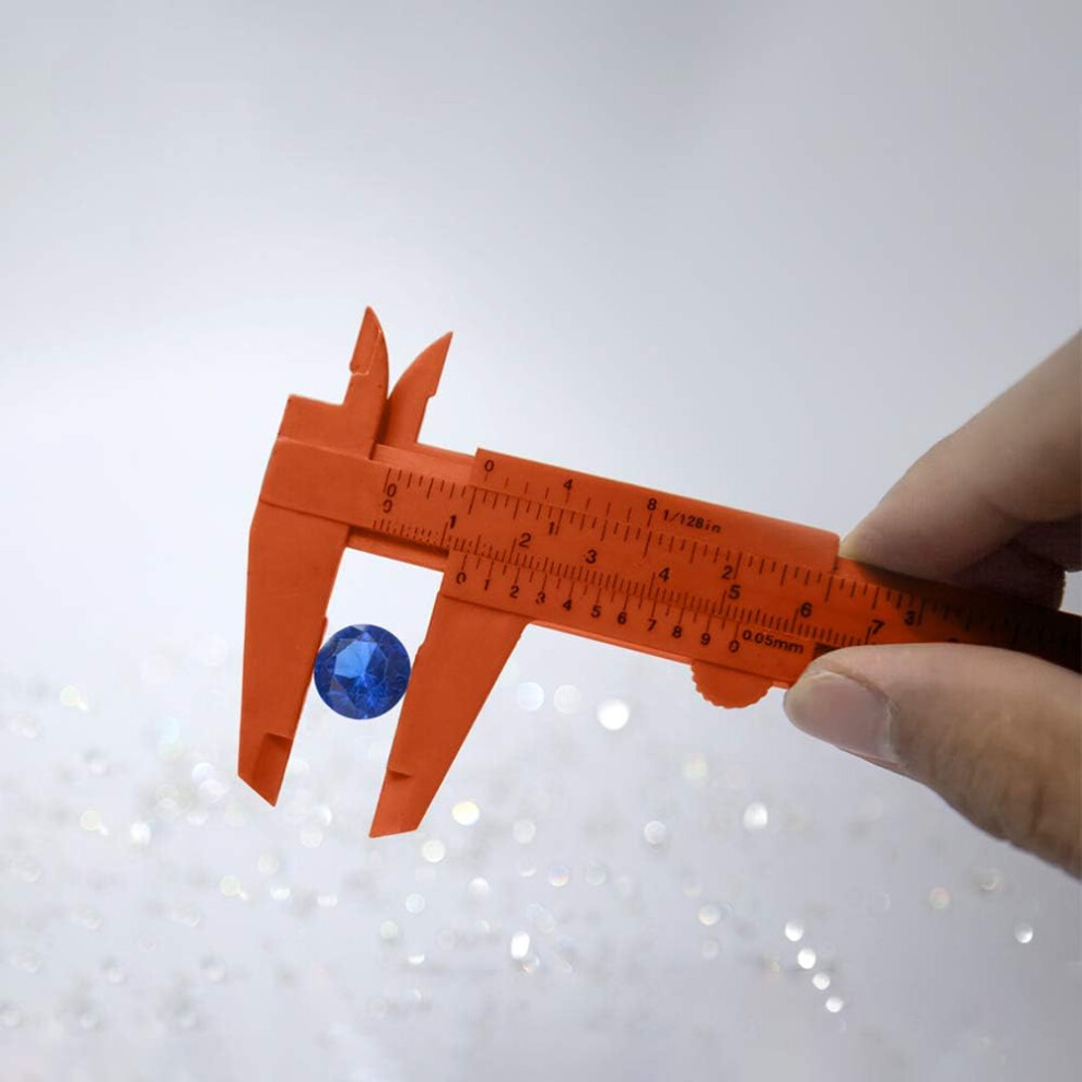 Professional Measuring Tool, Mini Plastic Vernier Caliper For Jewelry Craft Measurement, Bi-Directional Id Od Measurement Strong Plastic Scale, 9128293316248