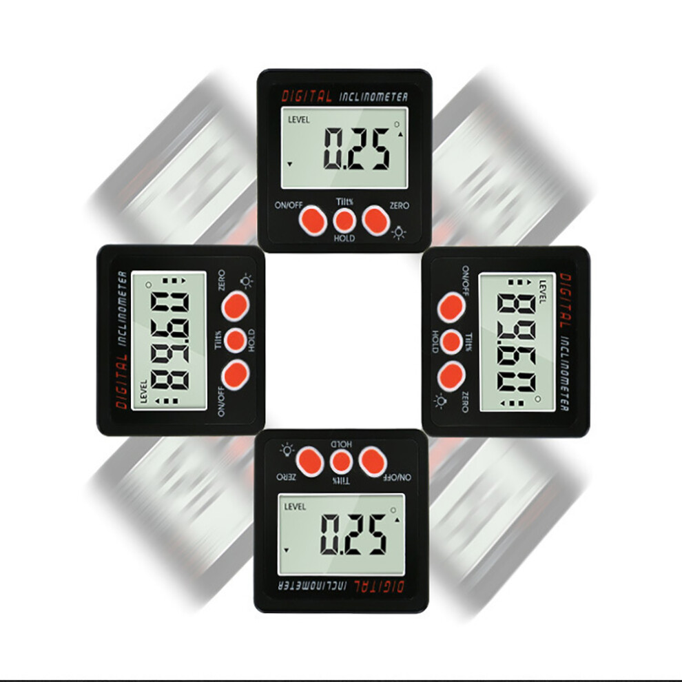 Precision Digital Angle Finder, Robust Aluminum Frame Magnetic Protractor With Backlight For Woodworking Automotive Maintenance, Accuracy 0.2, 9128293315975