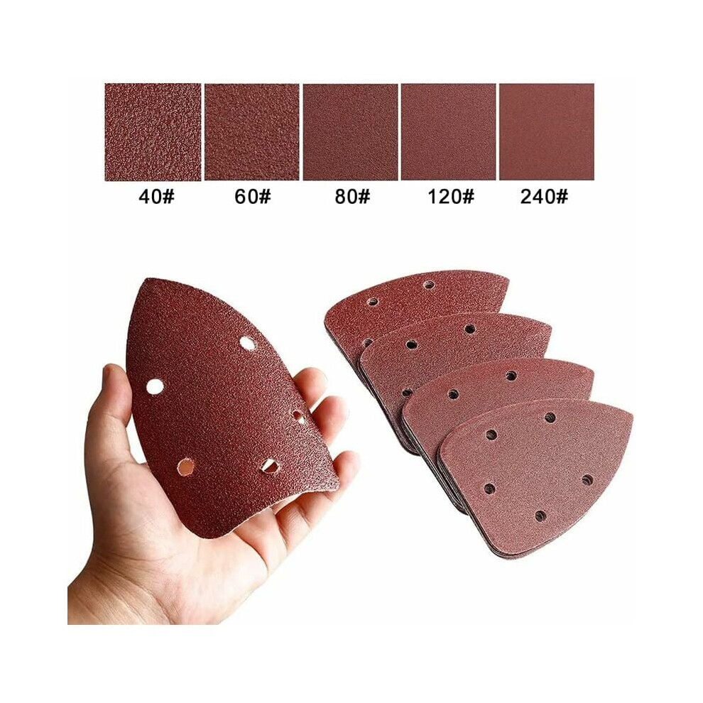 Triangle Sandpaper Set For Materials Sanding, Aluminium Oxide Abrasive Mouse Detail Sander Sandpaper With Robust Hook And Loop Backing, Easy 9128293316552