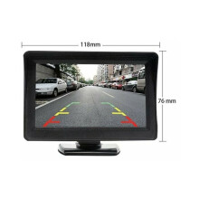 4,3 inch kleuren TFT LCD-scherm met achteruitrijcamera, draadloze monitor voor auto's en vrachtwagens, universele compatibiliteit, waterdichte