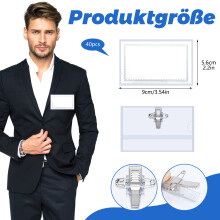 Porta-crachás personalizáveis, com clipe combinado e alfinete, ideais para escritórios e conferências comerciais. Disponíveis em tecido Oxford
