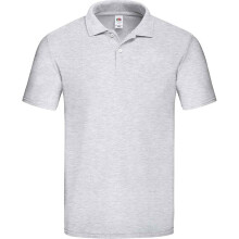 (M, Heather Grey) Fruit of the Loom Mens Original Pique Heather Polo Shirt