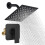 Smooth Square Shower Door Assembly Oxidation Resistant Bronze 5