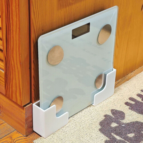 Bathroom Scale Holder ABS Wall Shelf For Living Storage-Black 1