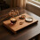 Small Space Walnuts Teas Tray for Small Kitchens or Teas Houses 2