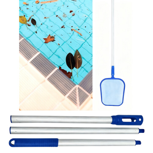 Reinforced Aluminum Pool Leaf Skimmer Poles 3 4-4  Sections 1