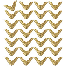 100Pcs Retro A Shape Collar Corner Iron Metal Decorative-Yellow