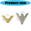 100Pcs Retro A Shape Collar Corner Iron Metal Decorative-Yellow 3