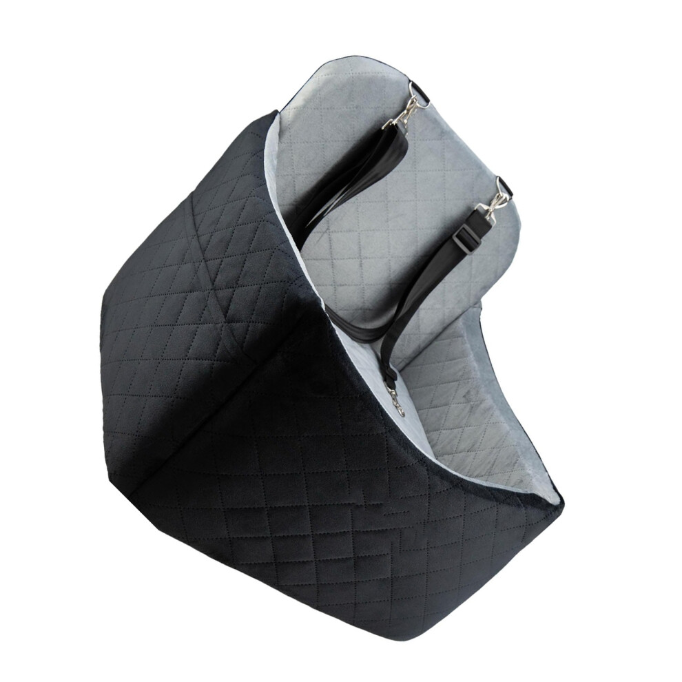 Nonslip Safety Pet Car Seat Ensuring Secure- Black/Gray 7704000614443