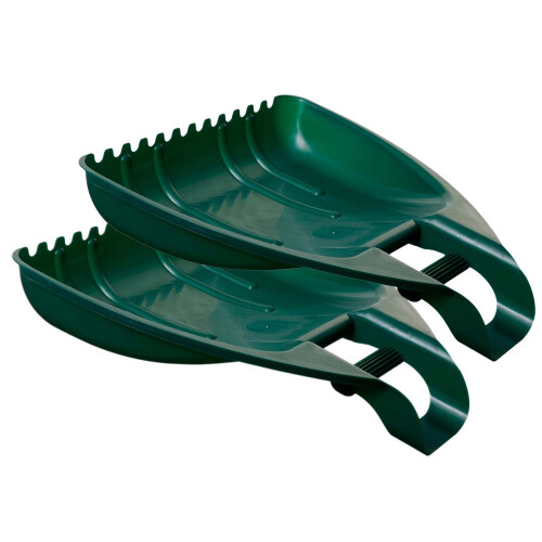 Home Garden Hand Leaf Grabber Leaves Grass Hedge Clippings Collector Rake Brush