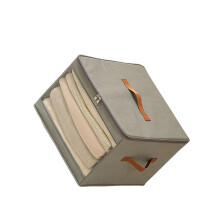 Conteneur de rangement transparent pliable pour-gris grand