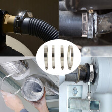 Power Seal snäckväxelslangklämma, premiumkvalitetsklämmor i 304 rostfritt stål för brett justerbart storleksområde, rostar aldrig för