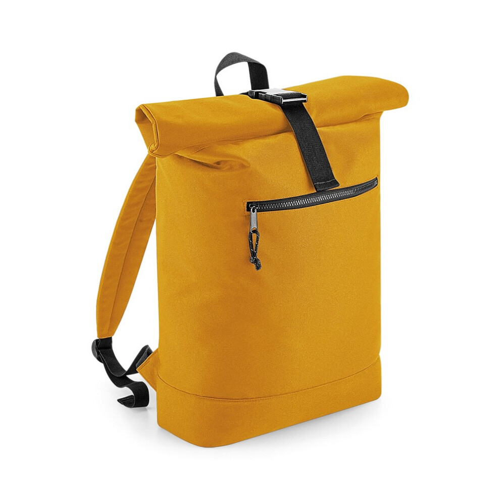 Bagbase (One Size, Mustard) Unisex Recycled Roll-Top Backpack Multicoloured