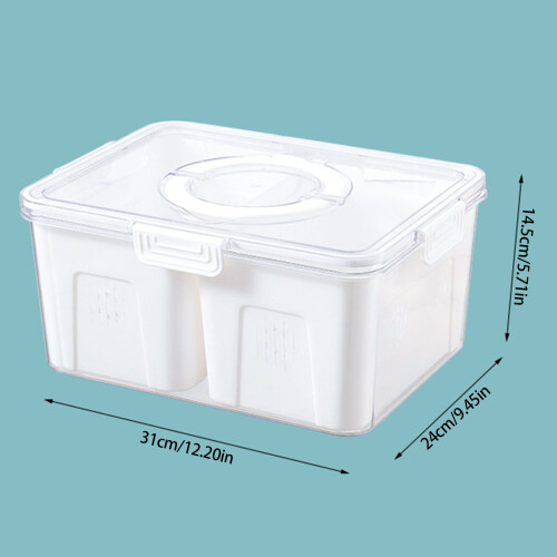 Conteneur divisé peu encombrant, efficace pour-Blanc 3 2