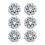 6Pcs Shirt Cufflinks Clips Rhinestones-Hollow pattern 19MM 1