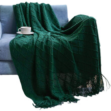 Light Weight, All Season Use Geometric Pattern with Tassels Soft Warm Cozy Mixed Color Design with Gradient Patterns Sherpa Knitted Decorative Throw B