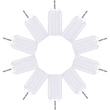 Étiquettes porte-clés en plastique avec anneau, fenêtre d'étiquette pour un étiquetage facile, conception durable, étiquettes vierges avec
