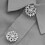 6Pcs Shirt Cufflinks Clips Rhinestones-Hollow pattern 19MM 6