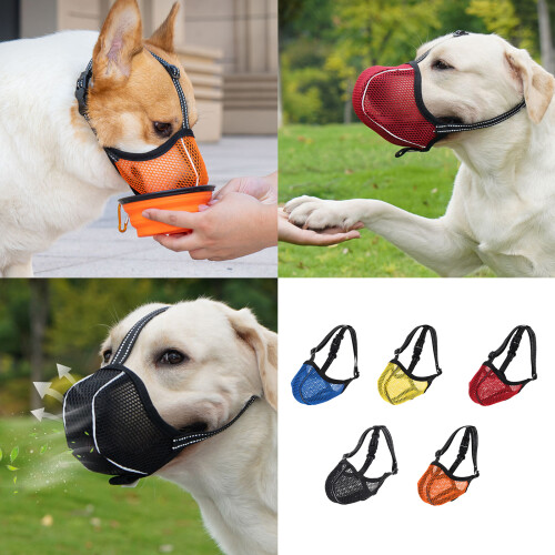 Large Dog Muzzle Soft Mouth Cover Regulable Mouth-Blue XXL 2