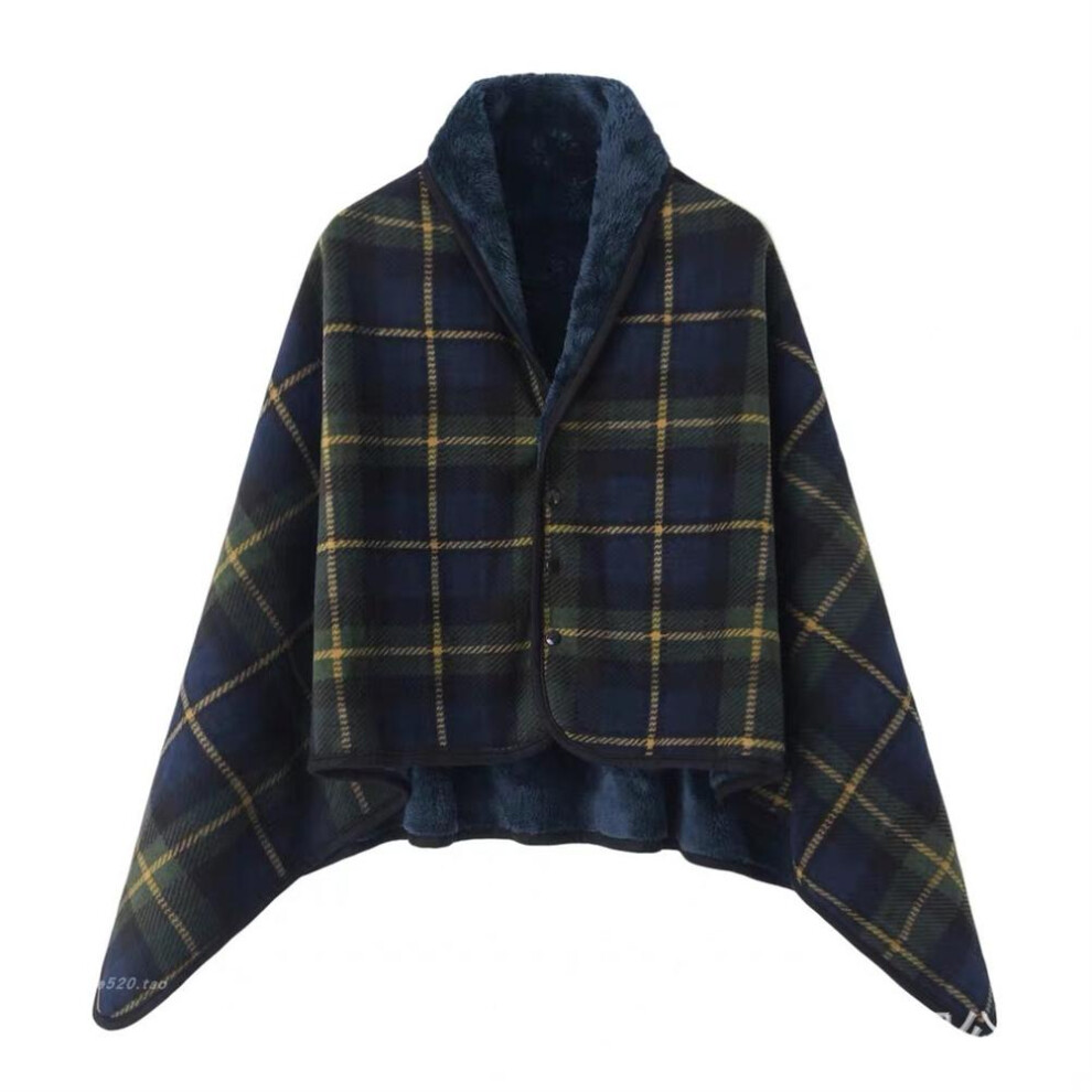 Thickening Wheelchair Care Shawl, Wearable Blanket with Button Design for Fixation, Ideal for Wheelchair Users Seeking Comfort and Convenience
