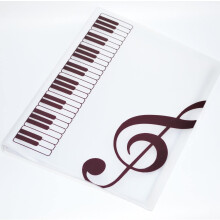 Pasta para Arquivos de Música Tamanho A4, Design com Tema Musical, Bolso Interno Resistente à Água, Pasta de Plástico Durável com Capa