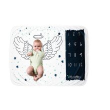 Personalized Baby Blanket For Baby Boys And Girls, Milestone Blanket With First Year Calendar Monthly Growth Chart Easy To Wash Long-lasting Design 70