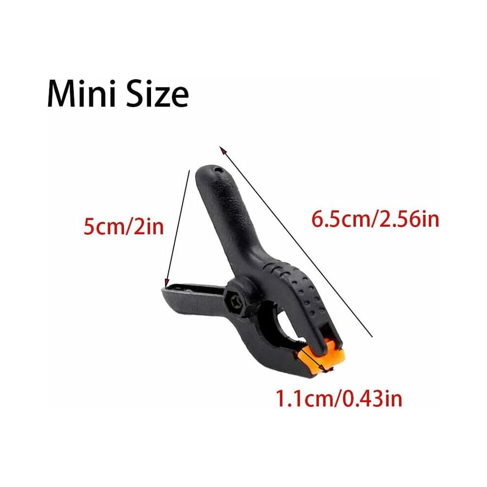 Heavy Duty Spring Clamps, Professional 65Mm Nylon Clamp With Flexible Jaw Pads For Woodworking, Crafting, Photography, And More, Reinforced 9128293317245