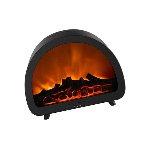 Fireplaces Flame Humidifier With Soothing Mists Desktop-Black