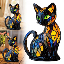 50% Off - Cat Lamp Vintage Cat Dyed Resin Lamp Lovers Of Animal Lamp Vintage Lamp