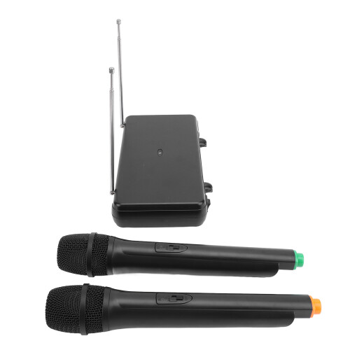 Duales VHF Wireless-Mikrofonsystem mit LED-Display, EU-Stecker