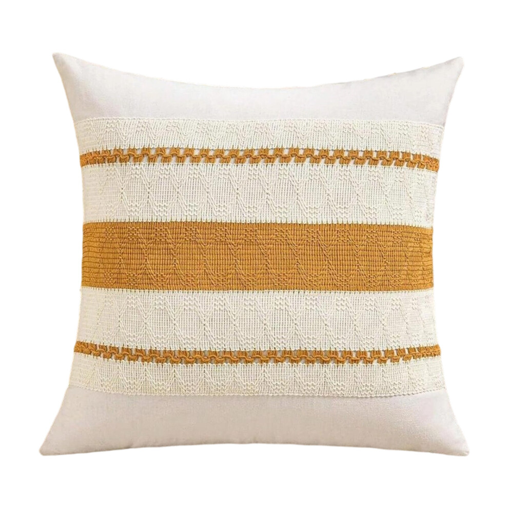 Bohemians Cotton Linen Pillow Cover With Soft- 45X45cm Yellow