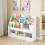 SoBuy Kids Bookshelf with 3 Storage Compartments, White 4