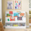 SoBuy Kids Bookshelf with 3 Storage Compartments, White 5