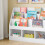 SoBuy Kids Bookshelf with 3 Storage Compartments, White 6