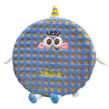 Cartoon Lamb Furs Office Chair Cushion High Density Memory-Blue