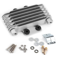 Radiador universal de 6 fileiras para resfriamento de óleo do motor de motocicletas de 125 a 250 cc, sistema de resfriamento com resistência à