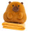 Soft Animal Shape Pillow And Blanket Combo For Kids-capybara 1