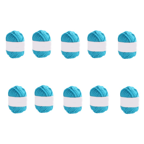 Multipurpose Acrylic Knitting Yarn In Soft Textured-lake blue