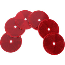 Ronde veiligheidsreflector voor gebruik op de weg en in voertuigen, superieure zichtbaarheid, uniforme lichtreflectie, rode retroreflecterende